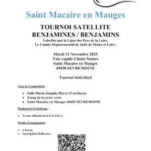 Affiche Tournoi Satellite Benjamins Saint Macaire 2025