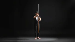 Image générée par intelligence artificielle : Aïkido, bâton (Jo)