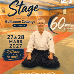 Affiche Stage d'Aïkido à Le Mans animé par Guillaume Colonge 2027