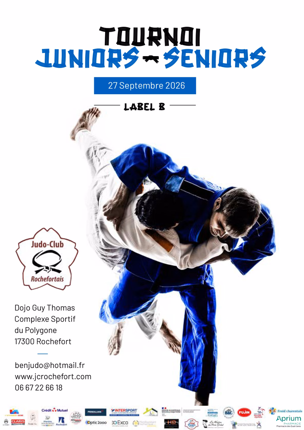 Tournoi Label B Juniors-Seniors de Rochefort — Judo 2026-09-27