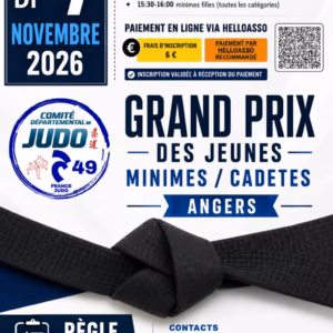 Affiche Grand Prix des Jeunes Minimes /Cadets Angers 2026 2026