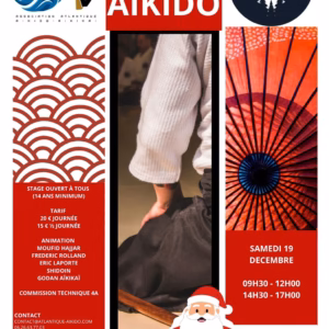 Affiche Stage D'Aïkido à Le Bouscat Animé par Moufid Hajjar et Frédéric Rolland et Eric Laporte 2026