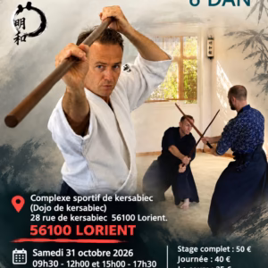 Affiche Stage D'Aïkido à Lorient Animé par Mickaël Martin 2026