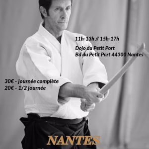 Affiche Stage d'Aïkido à Nantes animé par Pascal Guillemin 2026