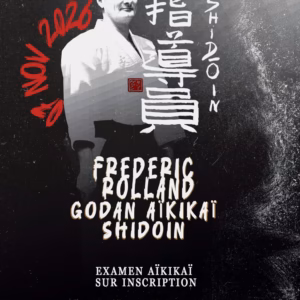 Affiche Stage D'Aïkido à Ychoux Animé par Frédéric Rolland 2026