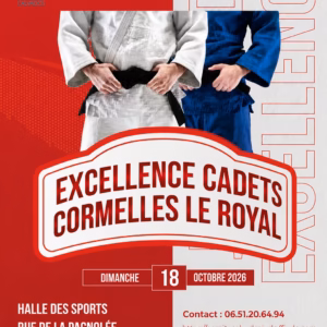 Affiche Tournoi Excellence Cadets Cormelles le Royal 2026