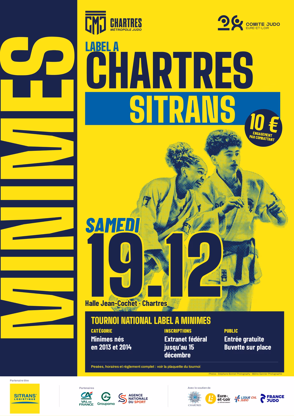 Affiche Cd 28 : Tournoi National Minimes Label A de Chartres (28) 2026
