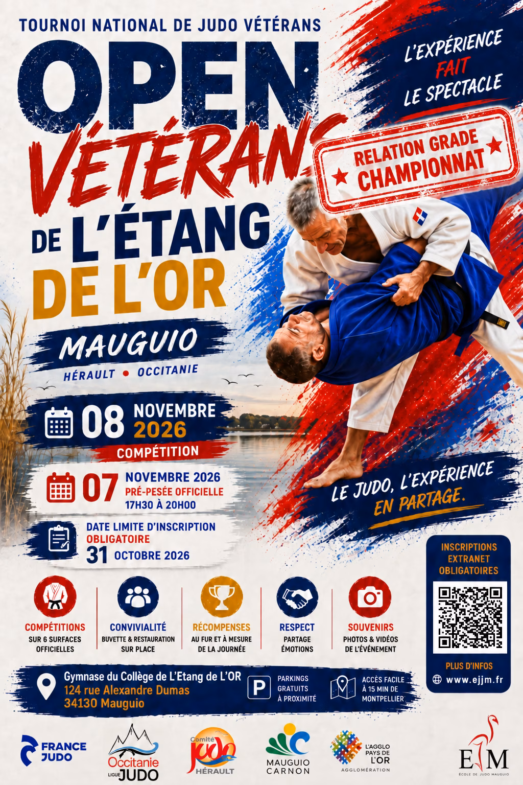 Affiche Open Vétéran de L'Etang de L'Or Mauguio 2026