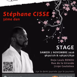 Affiche Stage D'Aïkido à Coulaines Animé par Stéphane Cissé 2026