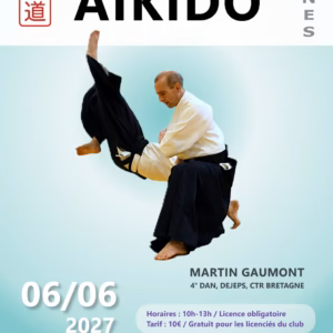 Affiche Stage D'Aïkido à Montgermont Animé par Martin Gaumont 2027