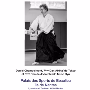 Affiche Stage D'Aïkido à Nantes Animé par Daniel Champeimont 2026
